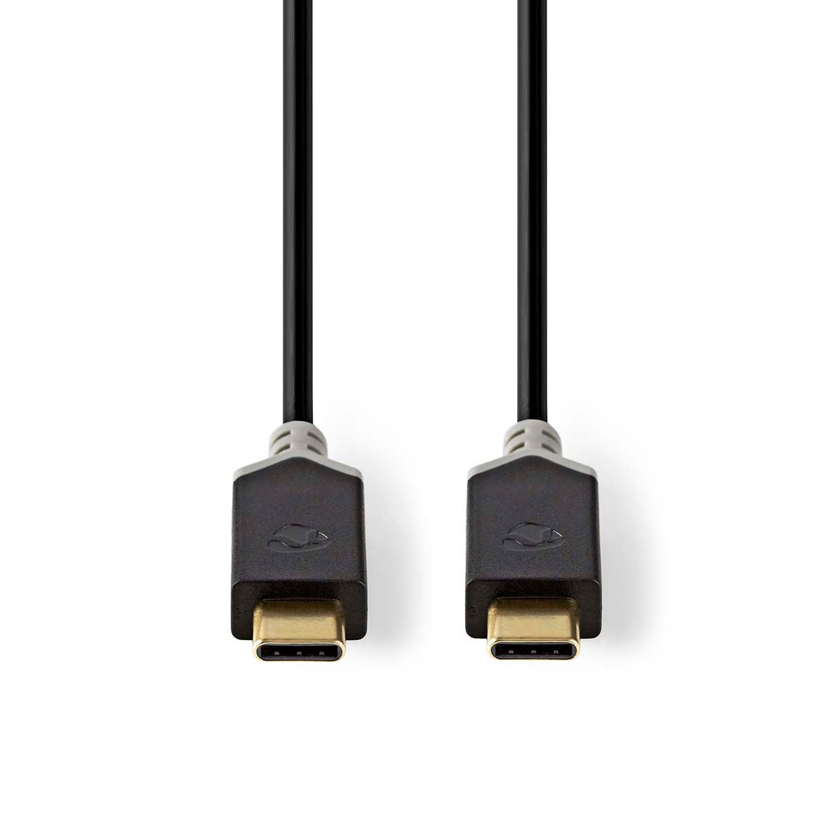 USB cable | USB 3.2 Gen 1 | USB-C™ Male | USB-C™ Male | 60 W | 4K@60Hz | 5 Gbps | Gold Plated | 2.00 m | Round | PVC | Black | Box