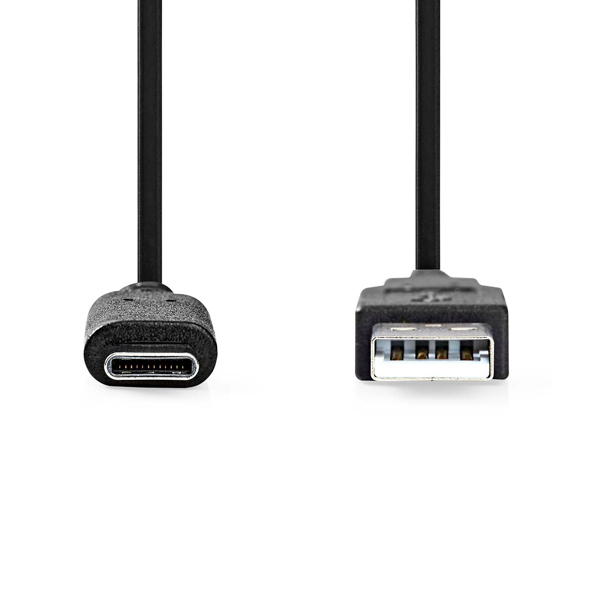 USB cable | USB 3.2 Gen 2 | USB-A Male | USB-C™ Male | 60 W | 10 Gbps | Nickel Plated | 1.00 m | Round | PVC | Black | Label