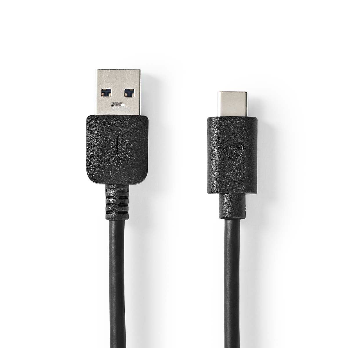 USB cable | USB 3.2 Gen 2 | USB-A Male | USB-C™ Male | 60 W | 10 Gbps | Nickel plated | 1.00 m | Round | PVC | Black | Box