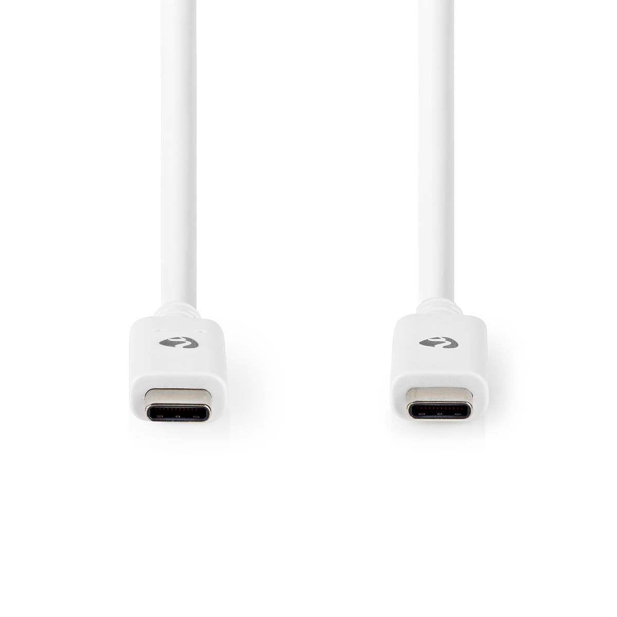 USB cable | USB 3.2 Gen 2 | USB-C™ Male | USB-C™ Male | 100 W | 4K@60Hz | 10 Gbps | Nickel Plated | 1.00 m | Round | PVC | White | Box