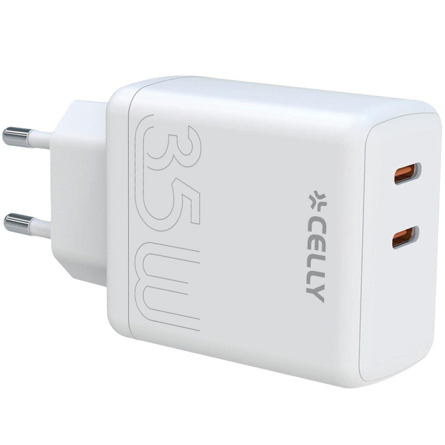 USB charger 2 x USB-C PD 35W White