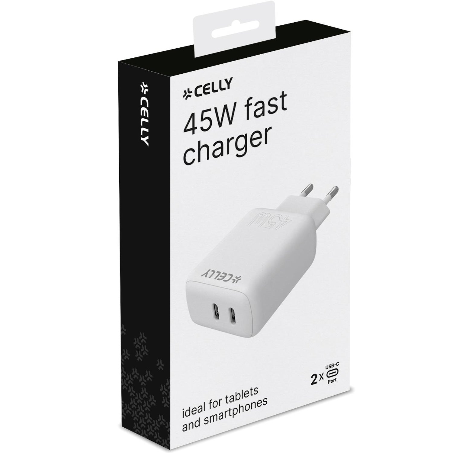 USB charger 2 x USB-C PD 45W White