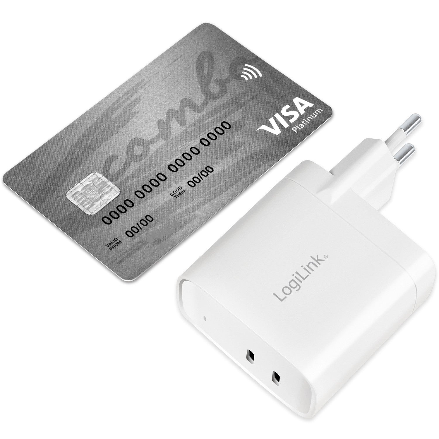 USB charger 2 x USB-C PD 65W GaN