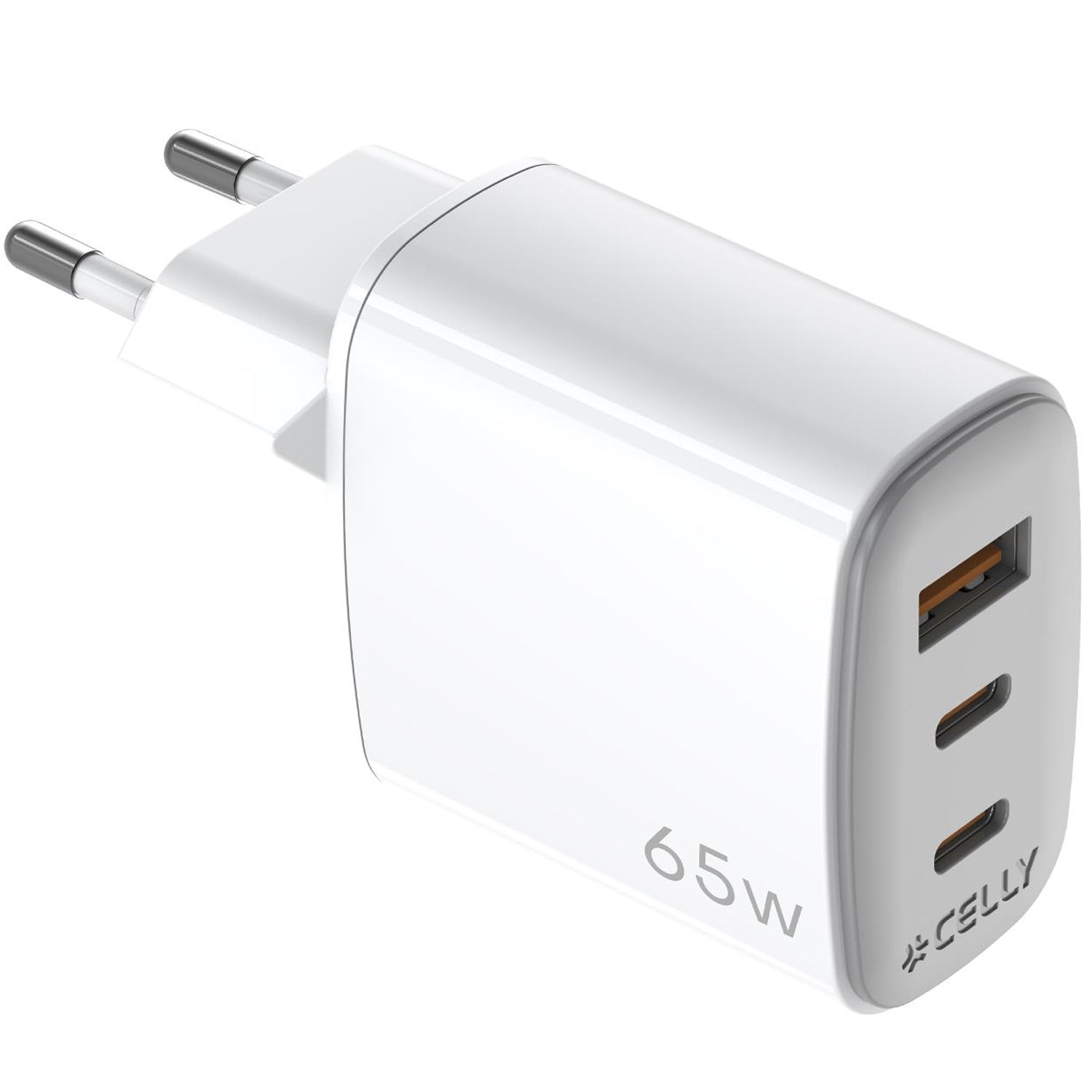 USB charger GaN 1 x USB-A + 2 x USB-C PD 65W