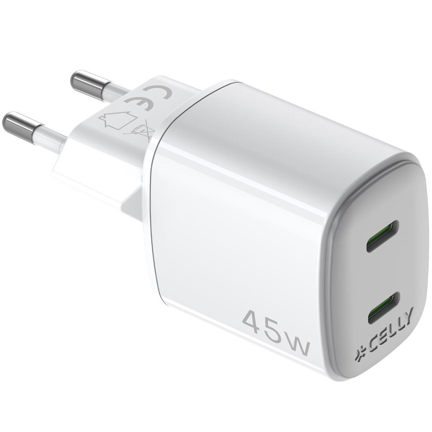 USB charger GaN 2 x USB-C PD 45W