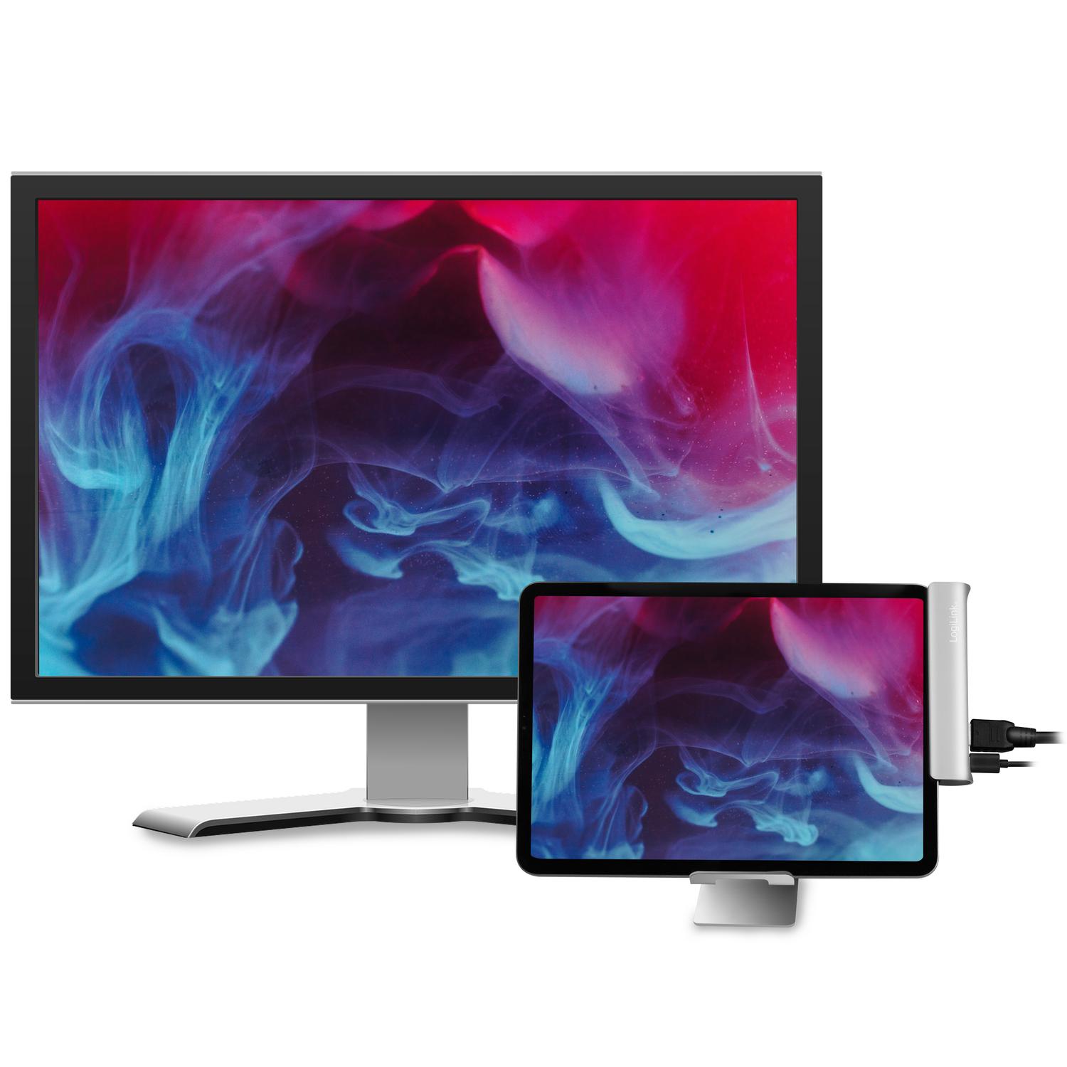 USB docking station iPad 7-port USB3.2 Alu