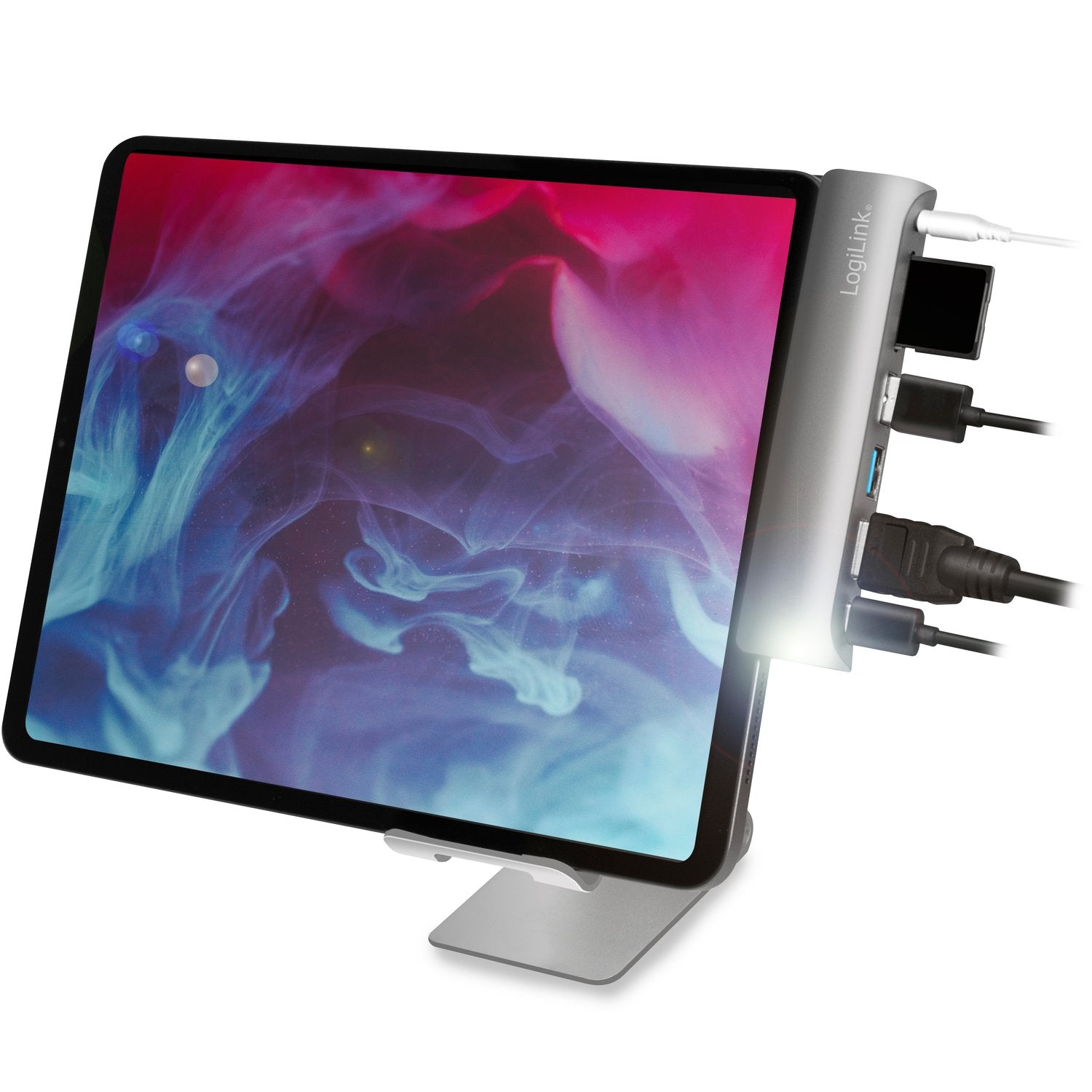 USB docking station iPad 7-port USB3.2 Alu