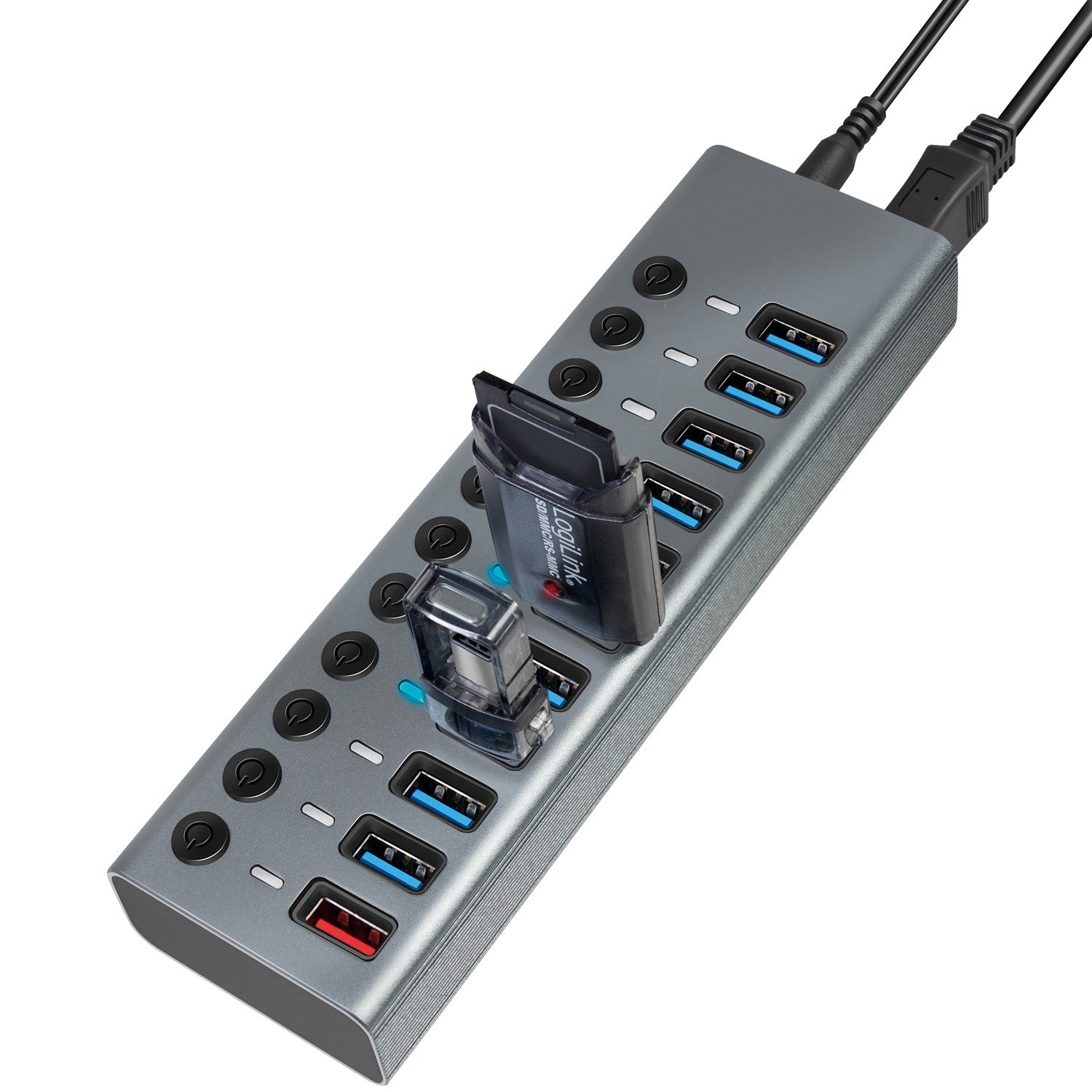 USB hub 10+1 port with separate On/Off buttons USB 3.2 Gen 1