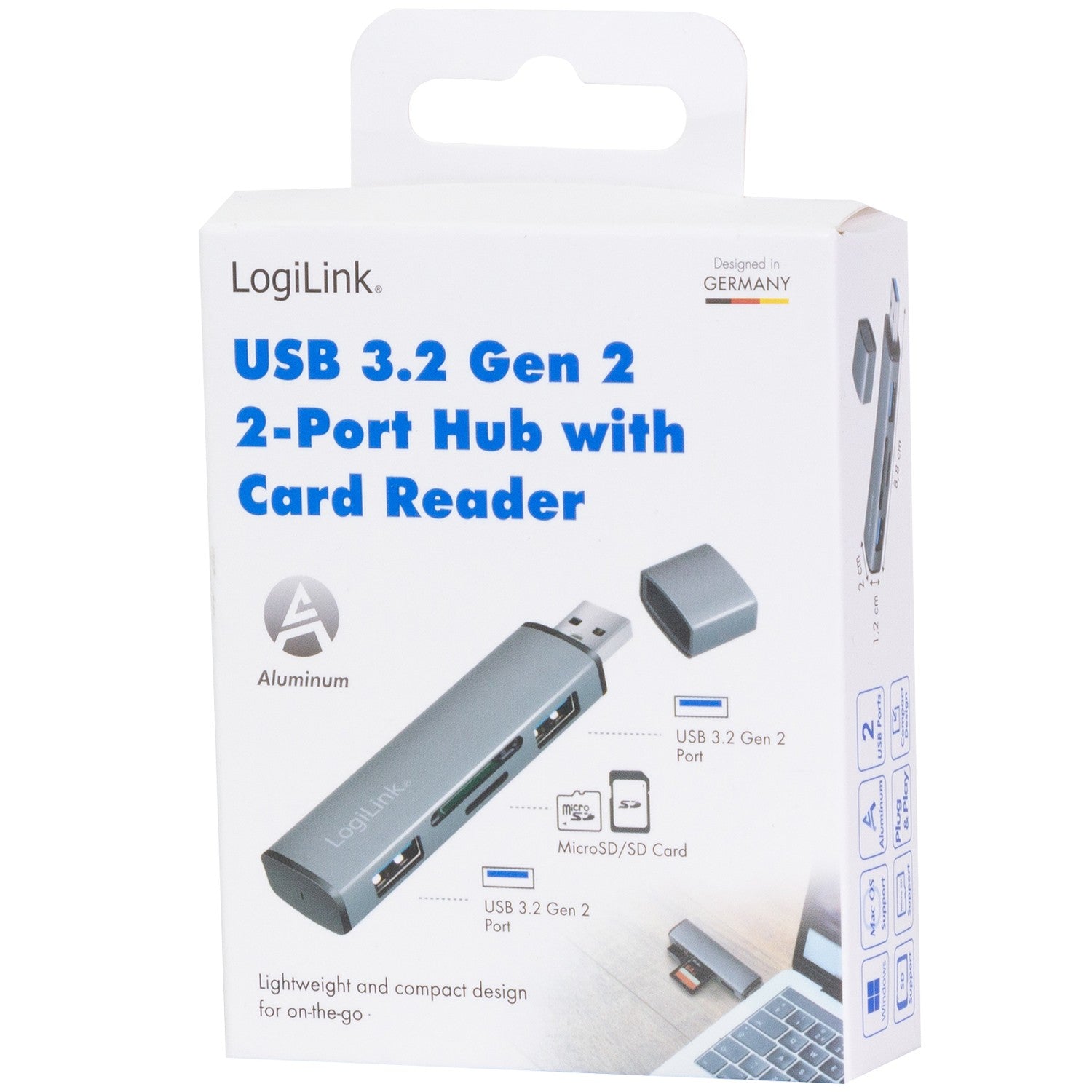 USB hub (USB 3.2 Gen2) Memory card reader/USB-A