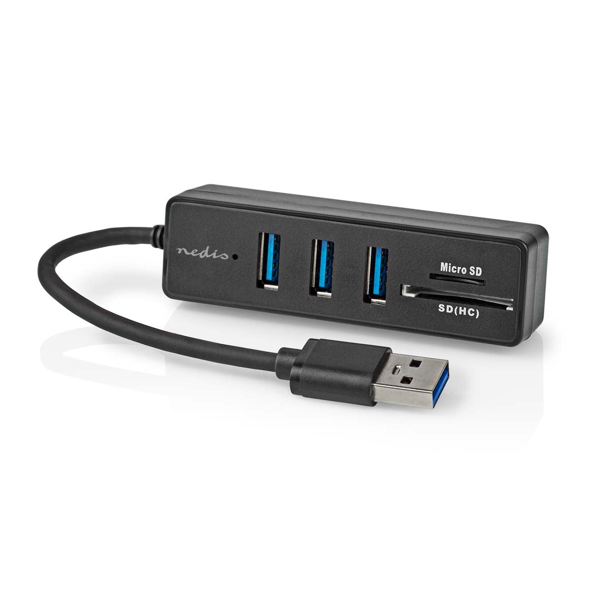 USB hub | USB A Male | 3x USB A female | 5-Port port(s) | USB 3.2 Gen 1 | USB Power | 5 Gbps | SD & MicroSD