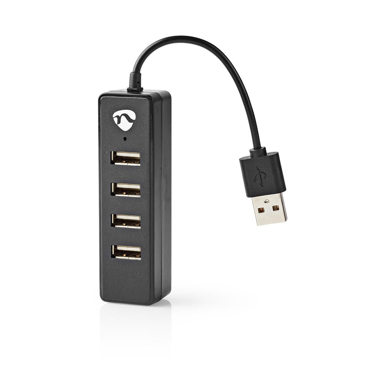 USB hub | USB A Male | 4x USB A Female | 4-Port port(s) | USB 2.0 | USB power