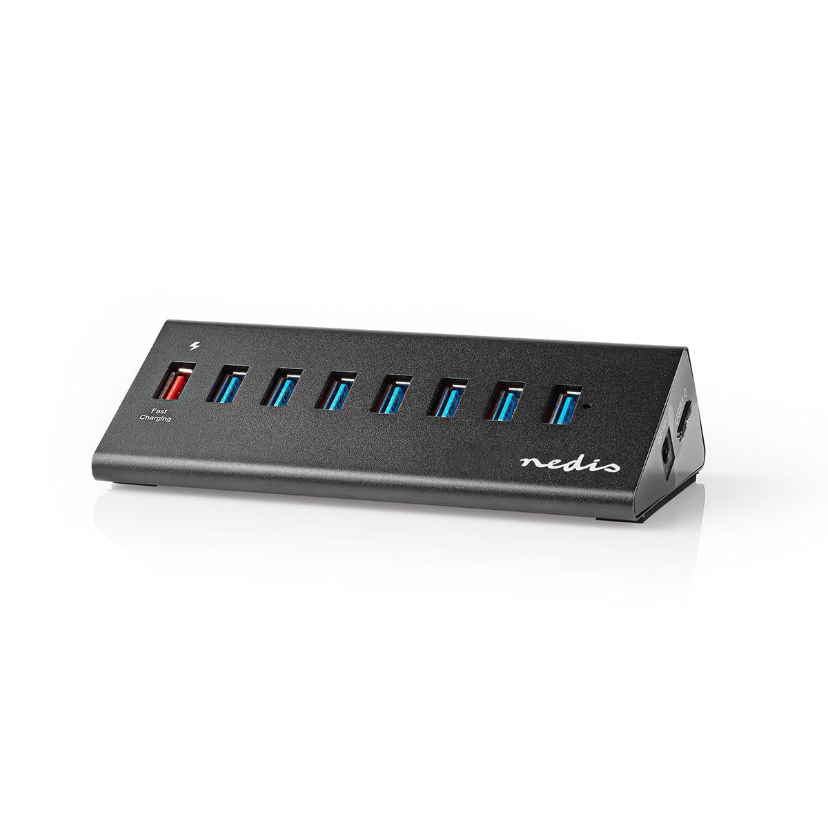 USB hub | USB Micro-B Female | USB-A Female | 8-Port port(s) | QC3.0 / USB 3.2 Gen 1 | Power adapter / USB power | 5 Gbps | 8x USB