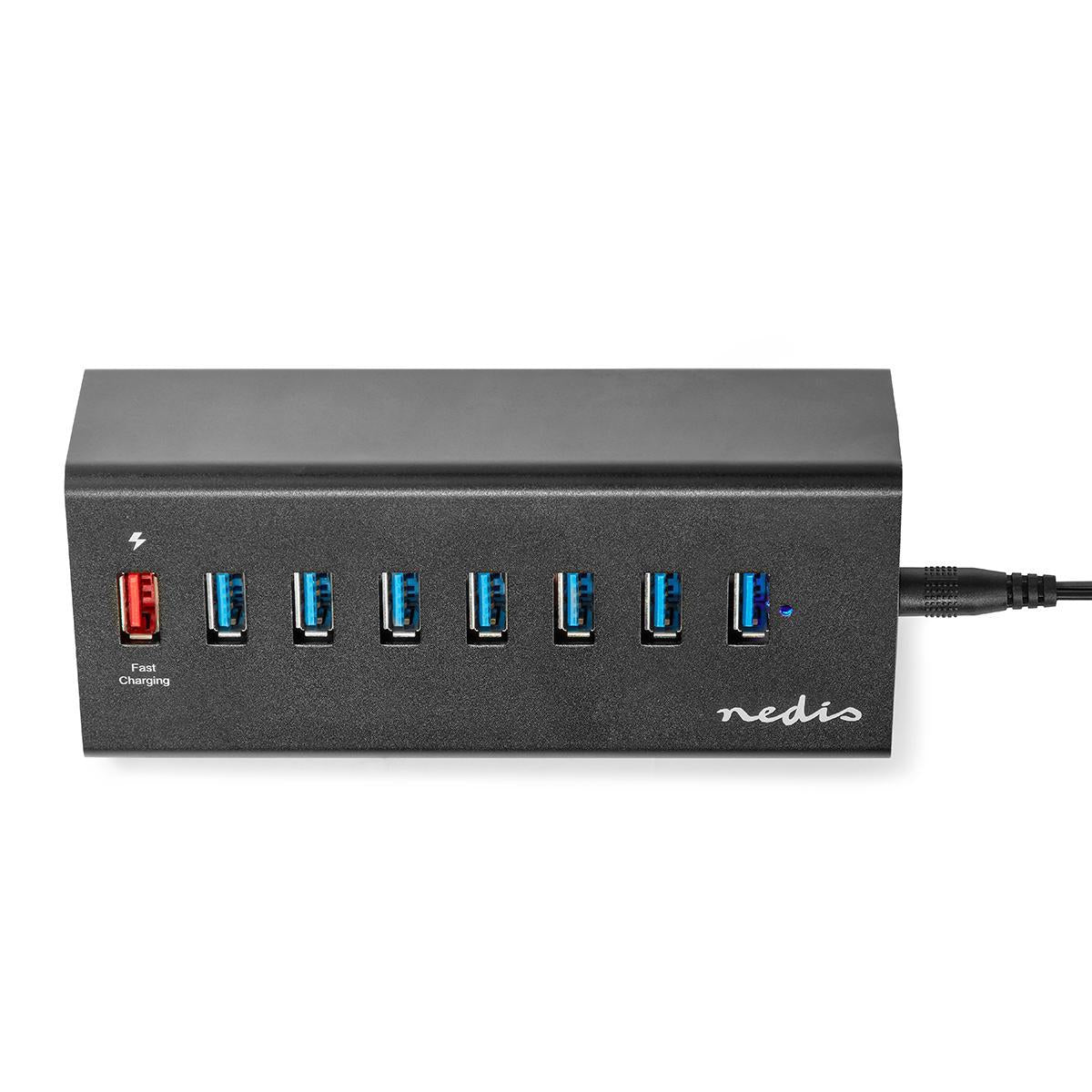USB hub | USB Micro-B Female | USB-A Female | 8-Port port(s) | QC3.0 / USB 3.2 Gen 1 | Power adapter / USB power | 5 Gbps | 8x USB
