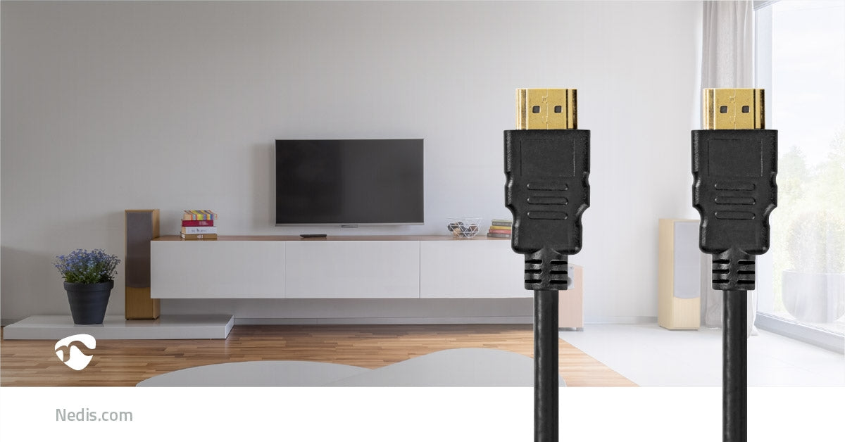 Ultra High Speed HDMI™ Cable | HDMI™ Connector | HDMI™ Connector | 8K@60Hz | 48 Gbps | 2.00 m | Round | 6.5 mm | Black | Label