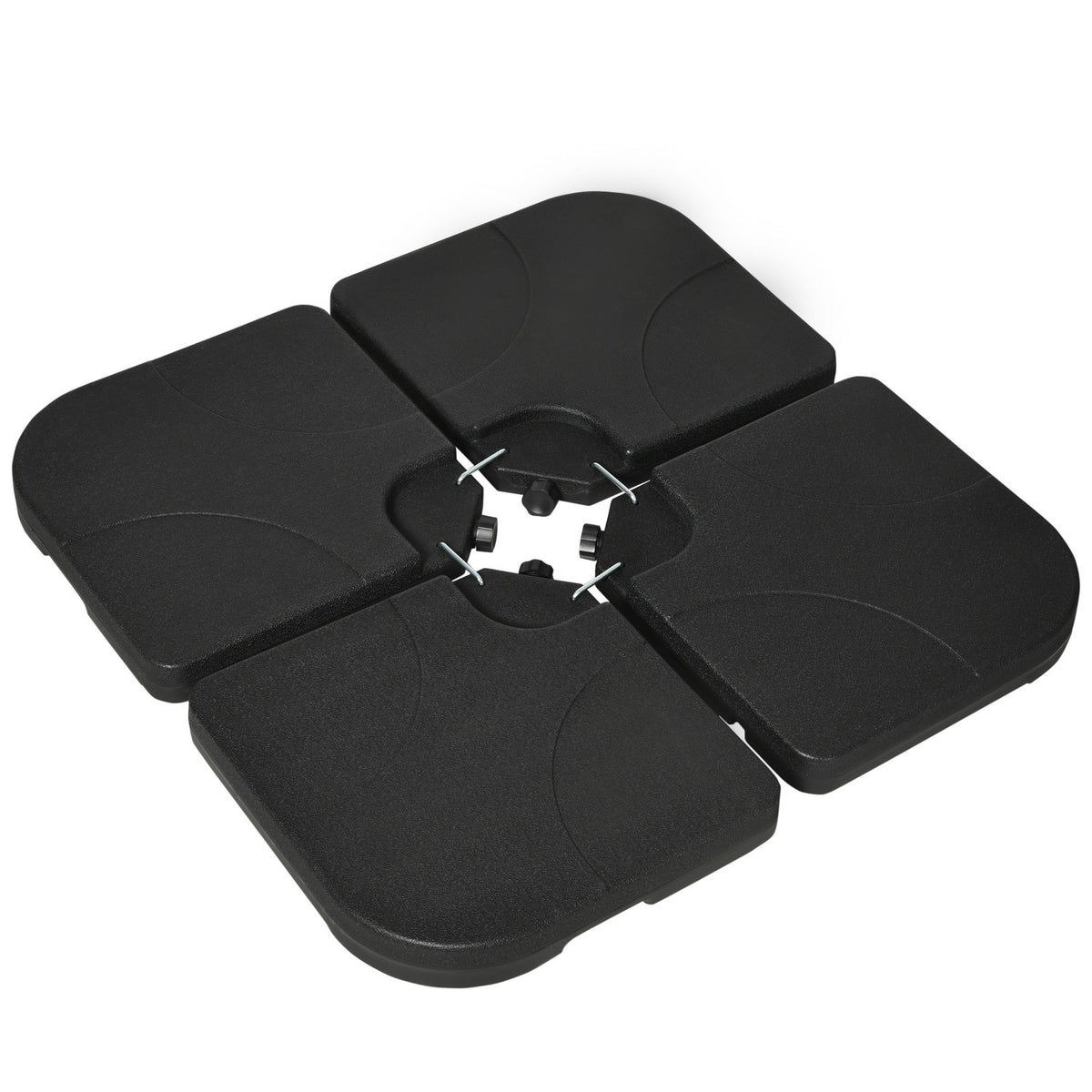 Umbrella Stand For Cantilever Umbrella Cantilever Umbrella Stand Set Of 4 Umbrella Weight Can Be Filled With 60 Liters Of Water/78 Kg Of Sand Black
