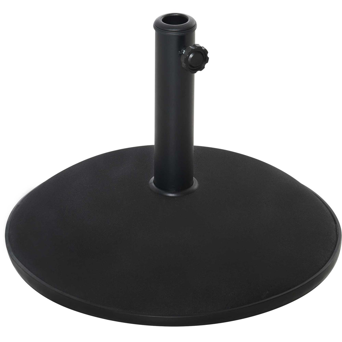 Umbrella Stand Parasol Base Parasol Base 25Kg Steel + Cement Black ∅49 X 37 Cm