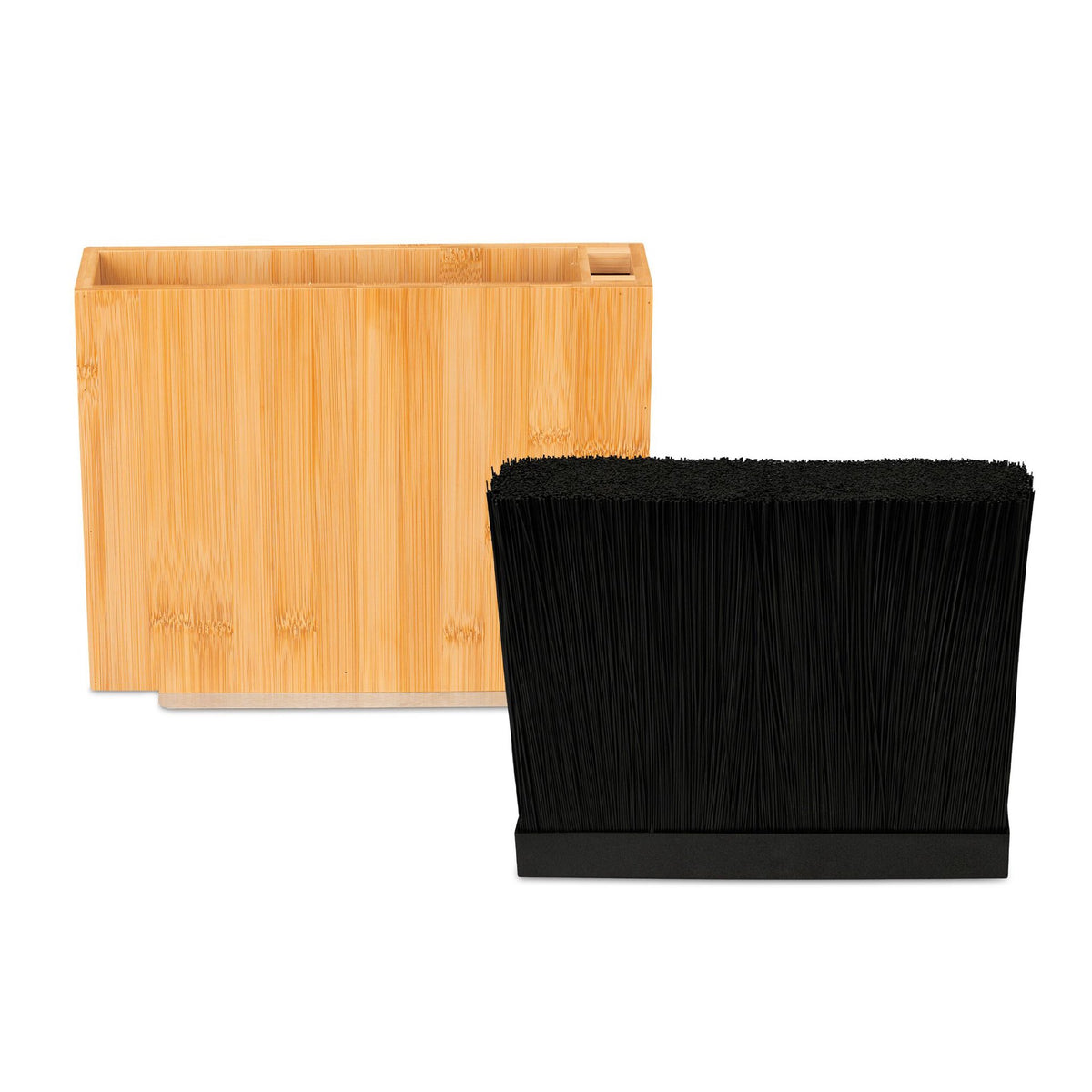 Unassembled knife block in bamboo