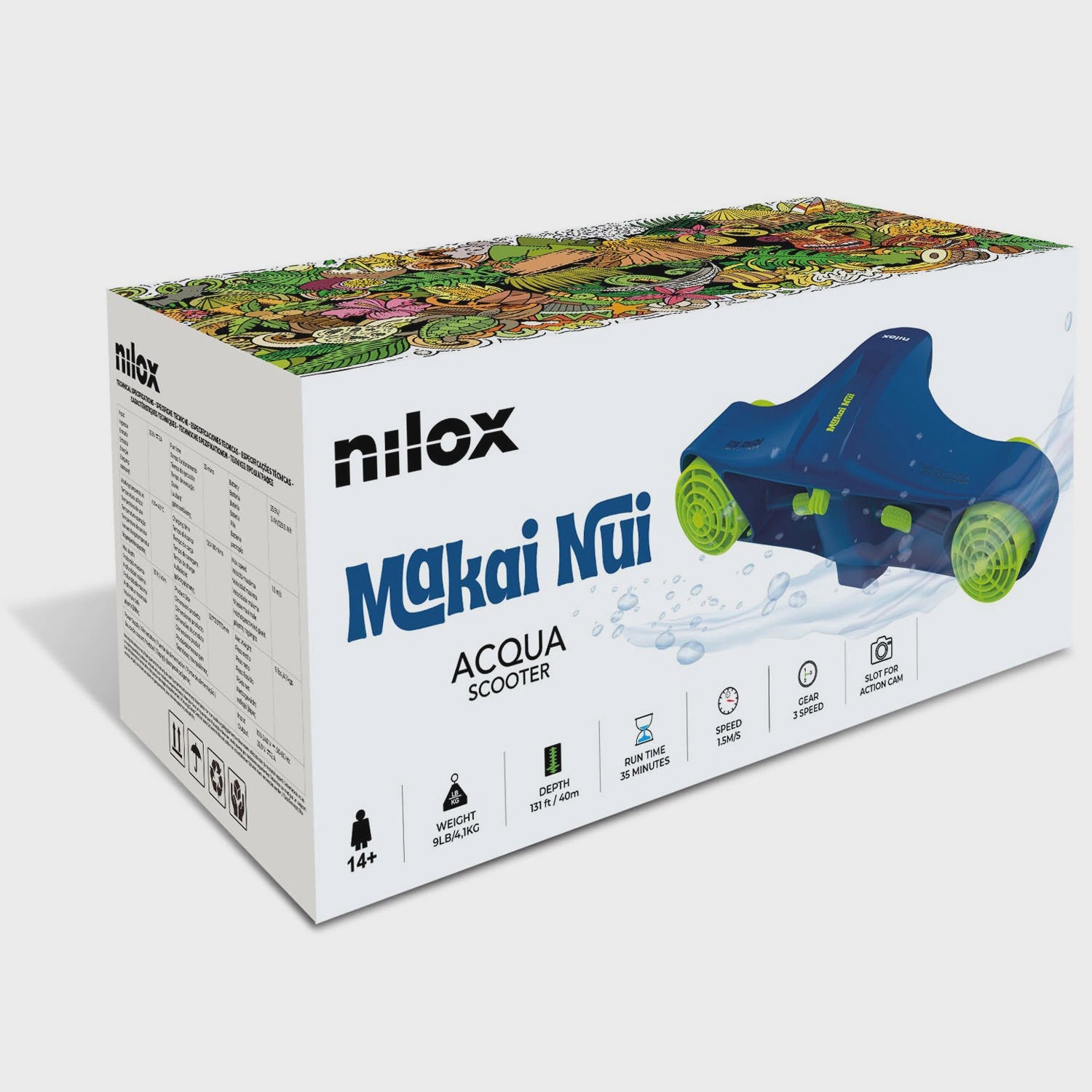 Underwater Scooter with Dual 350W Motors, 3 Speeds