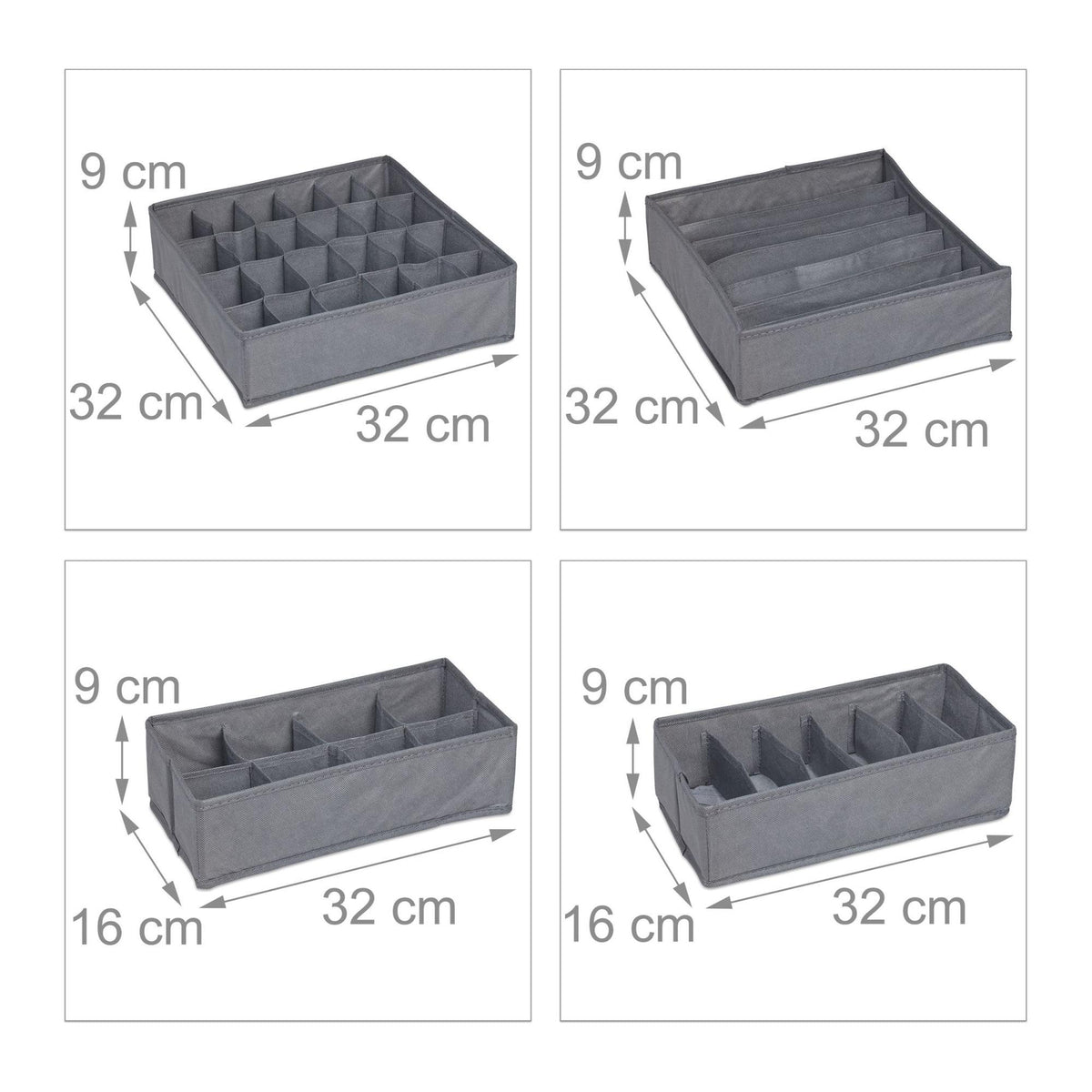 Underwear storage set of 4