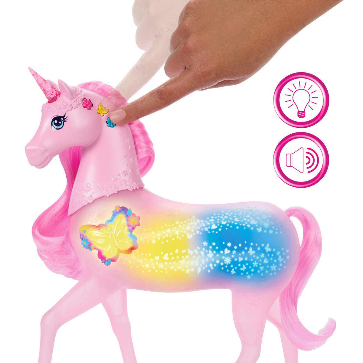 Unicorn Toy with Lights and Sounds, 20 Functions, 30cm