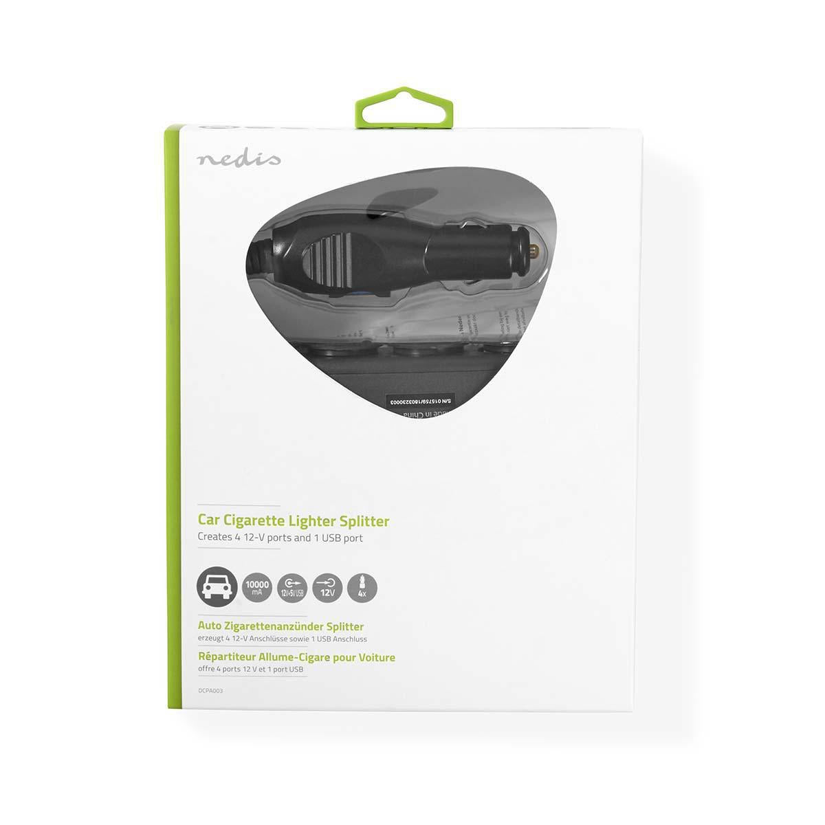 Universal DC Power Adapters | Car adapter | 120 W | Input voltage: 12 V DC | 12 V DC | Maximum output current per port: 4.0 A | Black