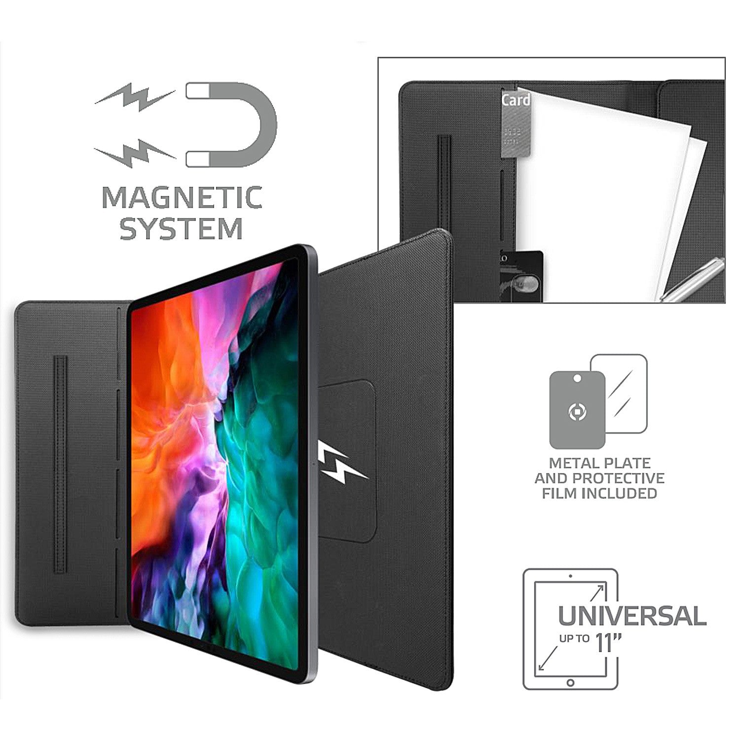 Universal Magnetic tablet case max 11"