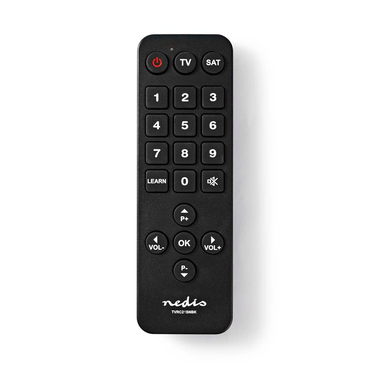 Universal Remote Control | Preprogrammed | 2 Units | Disney + Button / Netflix Button / Large Buttons | Infrared | Black
