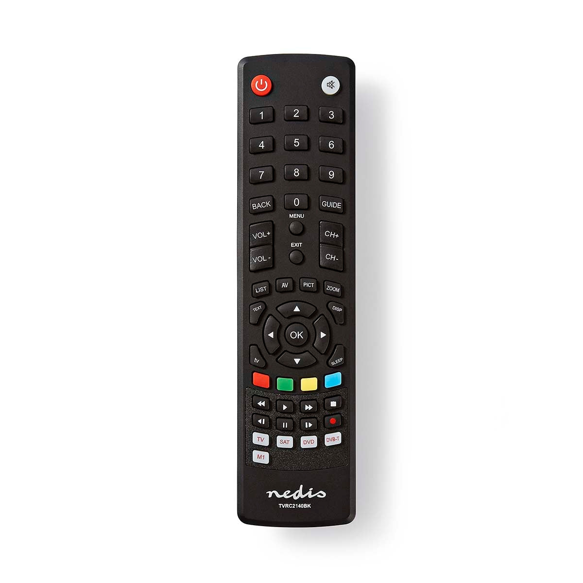 Universal Remote Control | Preprogrammed | 4 Units | Amazon Prime / Disney + Button / Memory Buttons / Netflix Button / TV Guide Button / Youtube Button | Infrared | Black