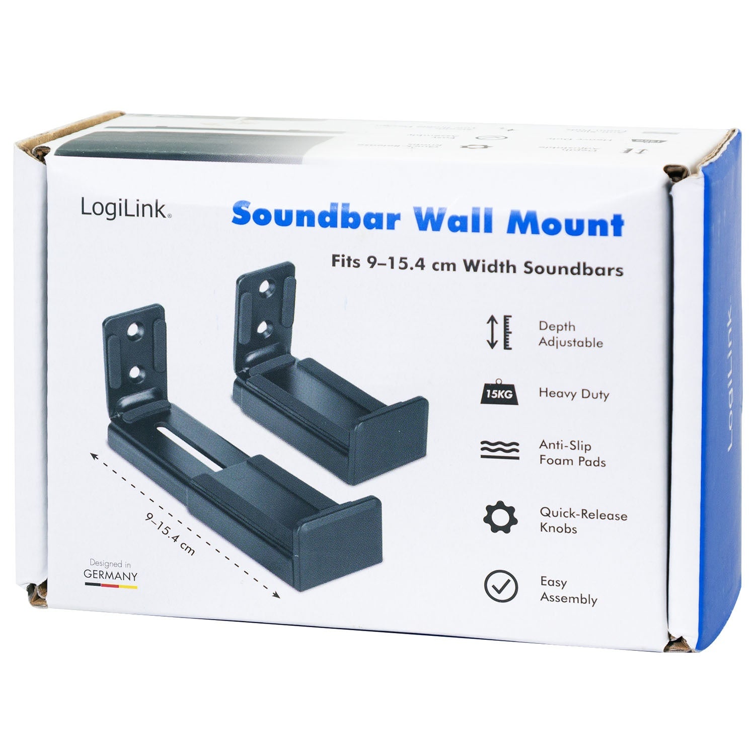 Universal Soundbar Wall Mount, 90-154mm, Black