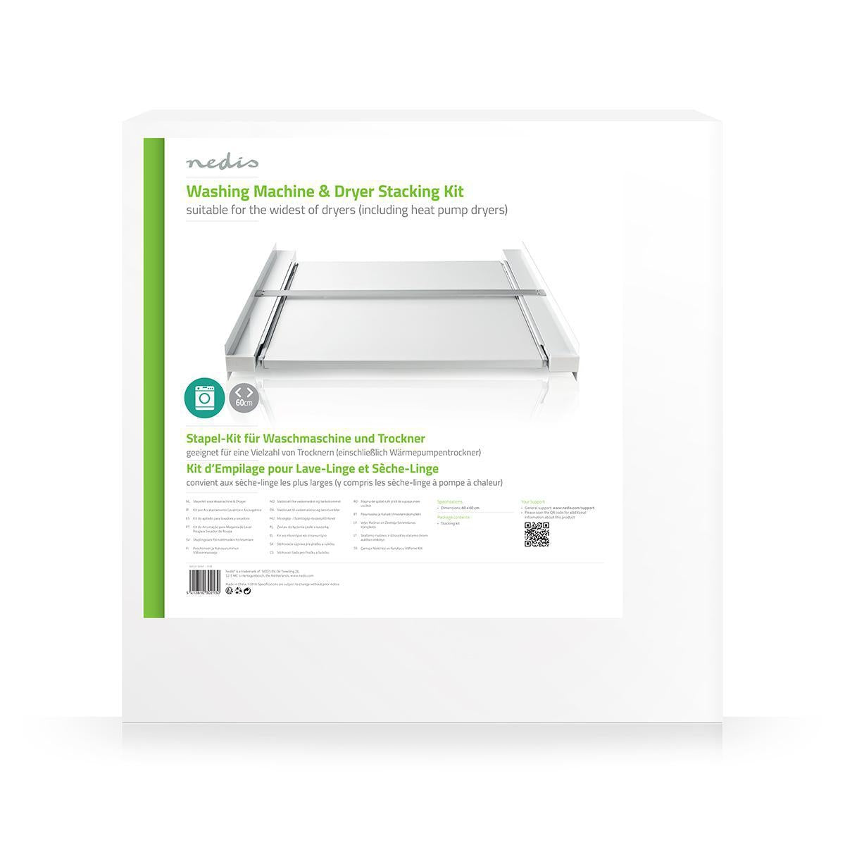 Universal Stacking Kit for washer and dryer | Extendable shelf | White