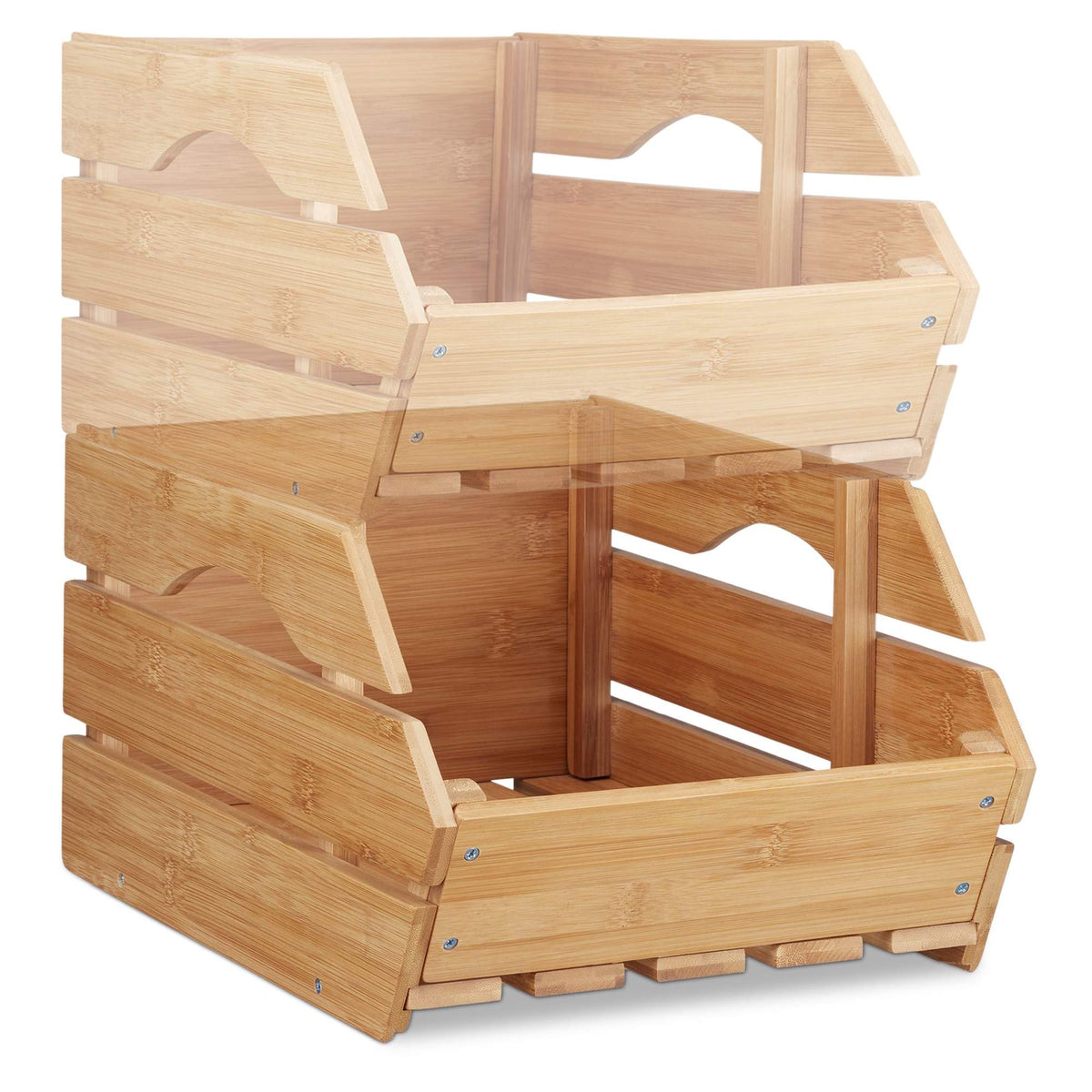Universal stacking box made of bamboo