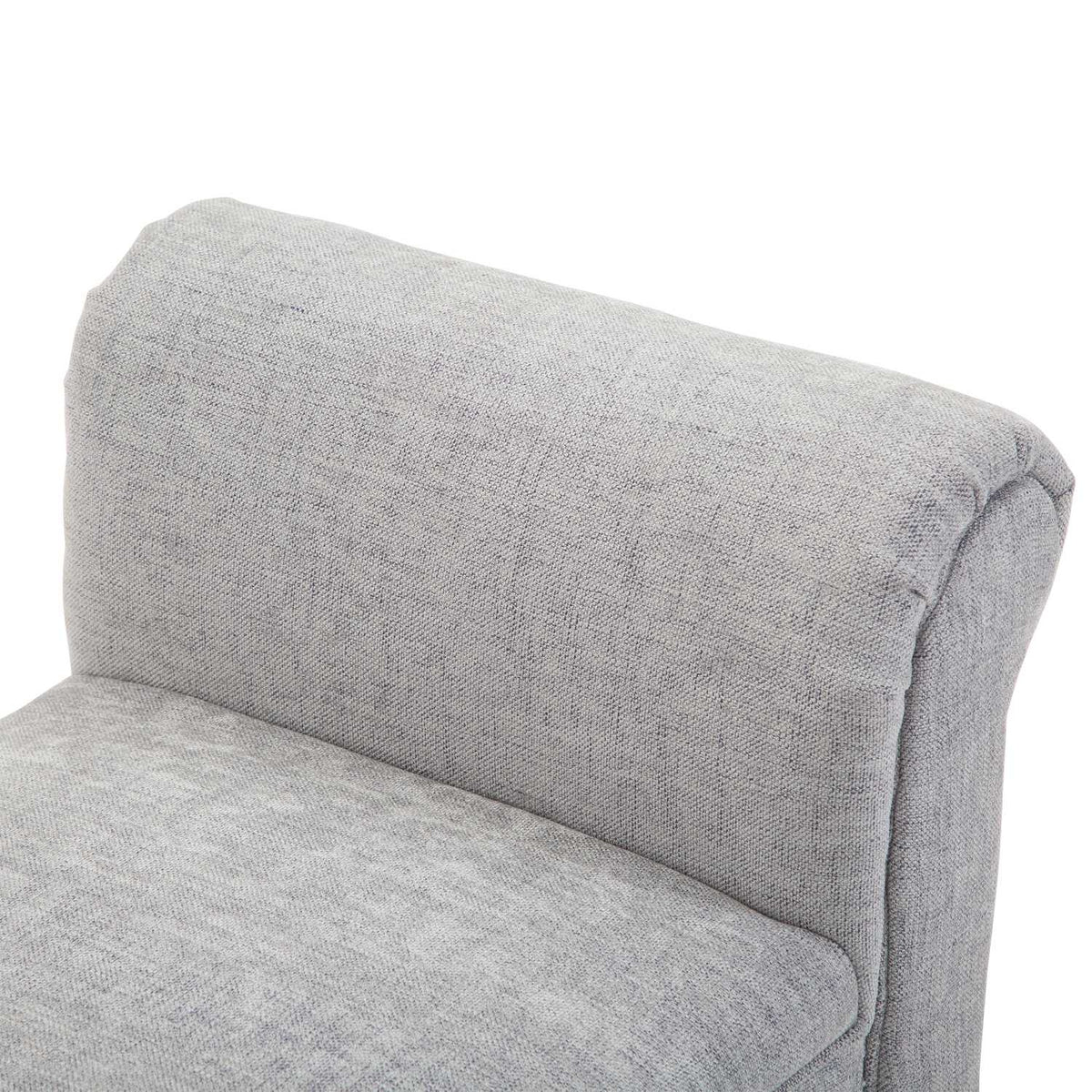 Upholstered Bench, Elegant Bench For Lounge And Hallway, Bed Bench With Rolled Sides, Linen Fabric, Light Grey