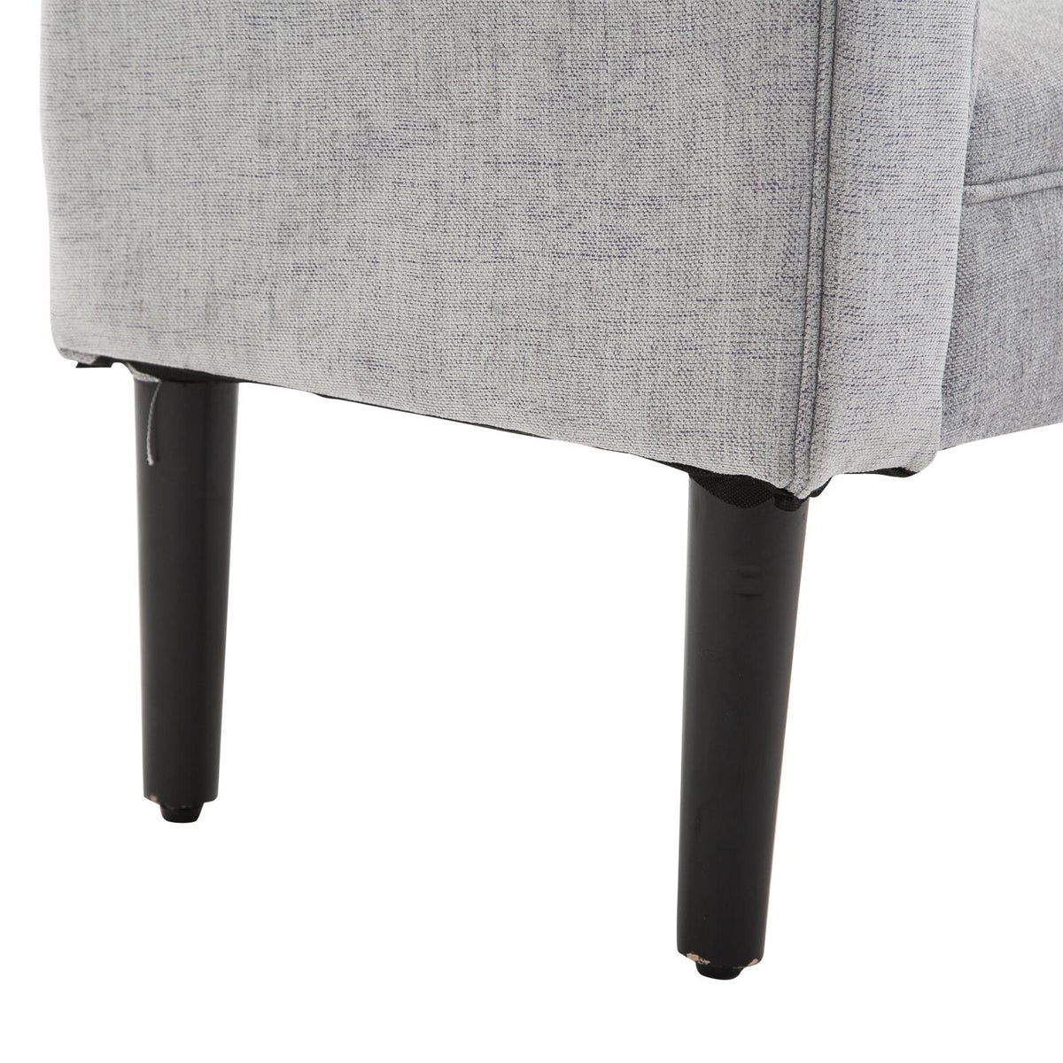 Upholstered Bench, Elegant Bench For Lounge And Hallway, Bed Bench With Rolled Sides, Linen Fabric, Light Grey