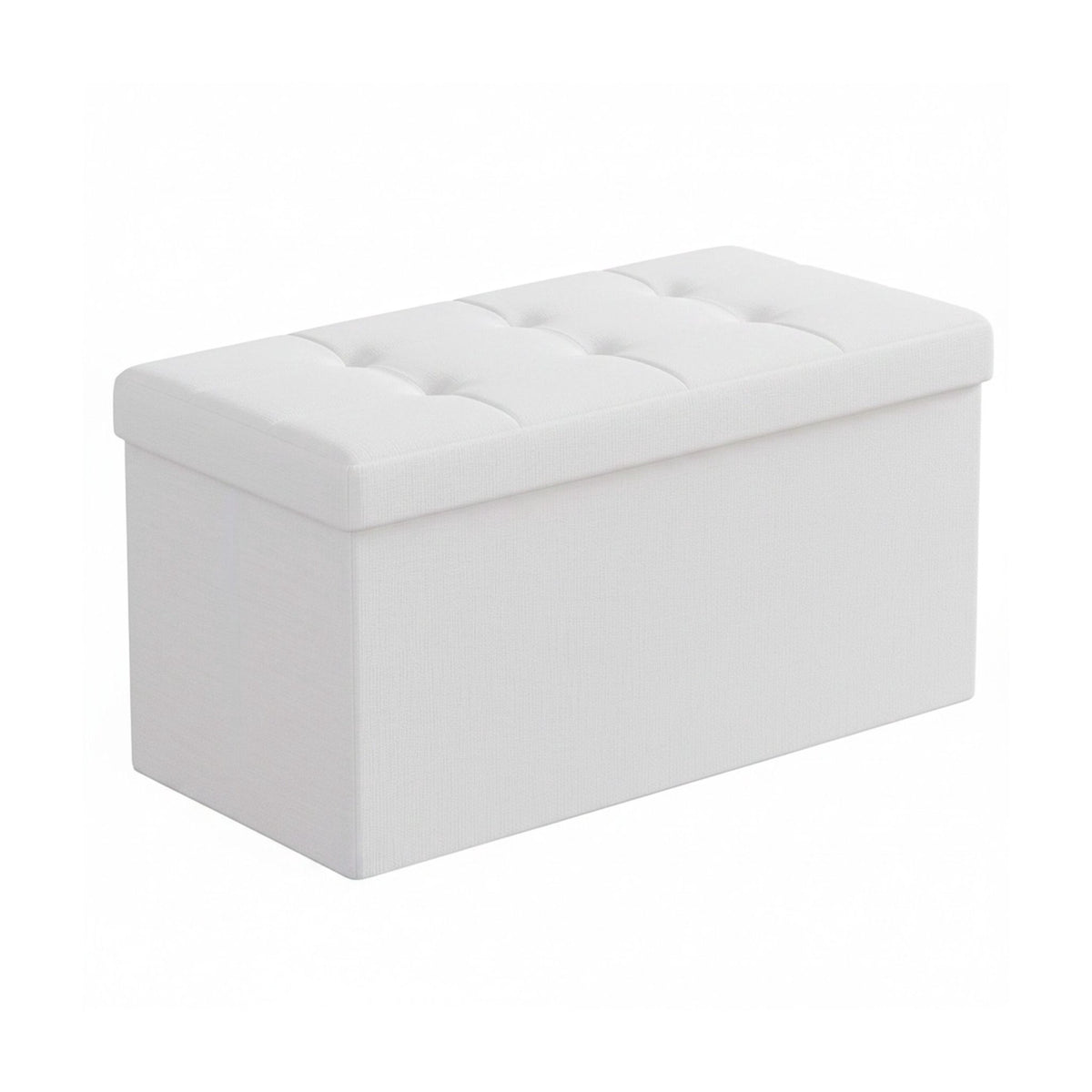 Upholstered Storage Bench – Foldable Fabric, Seats 2
