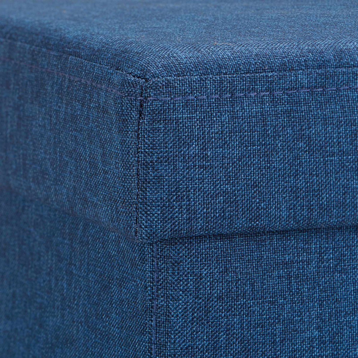 Upholstered stool with colorful stripes