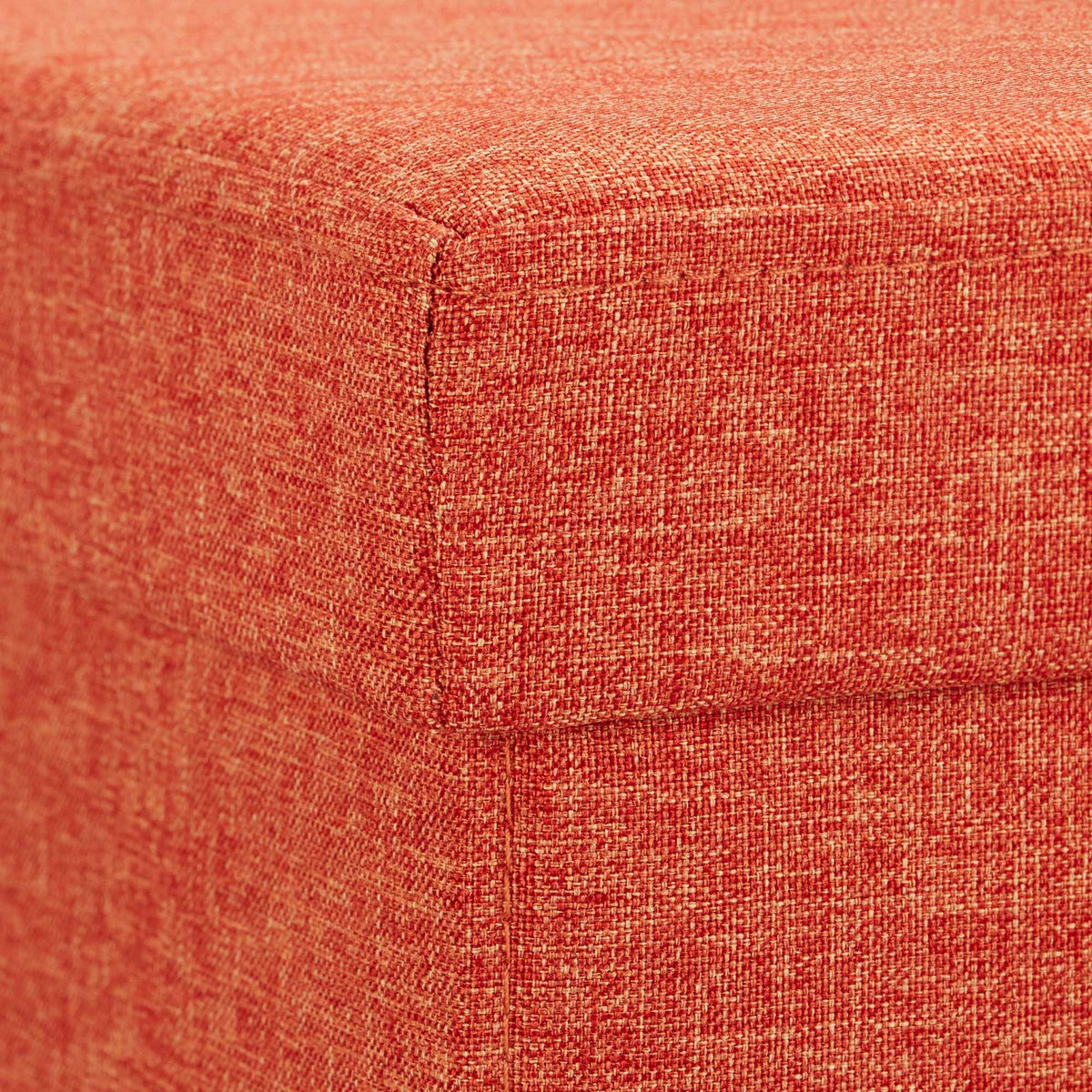 Upholstered stool with colorful stripes