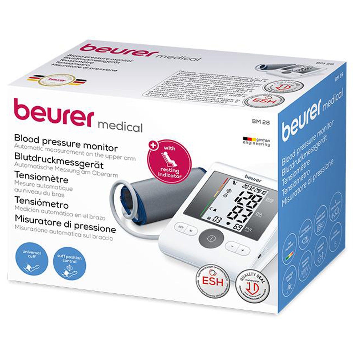 Upper arm blood pressure monitor BM 28