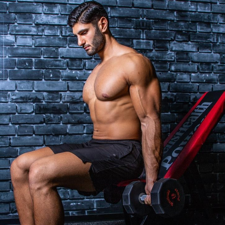 Urethane Dumbbell 15KG - Anti-Roll Design for Full-Body Workout