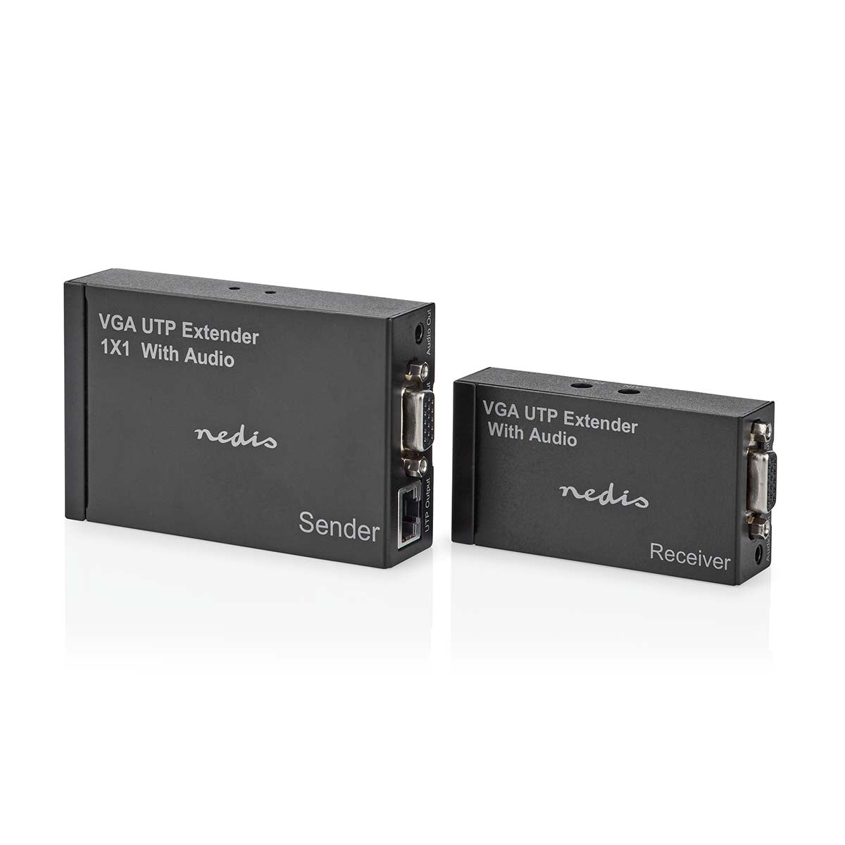 VGA Extender | VGA / Audio | Distance up to: 300 m | Cat5e / Cat6 | 1920x1200 | Type C (CEE 7/16) / Type G