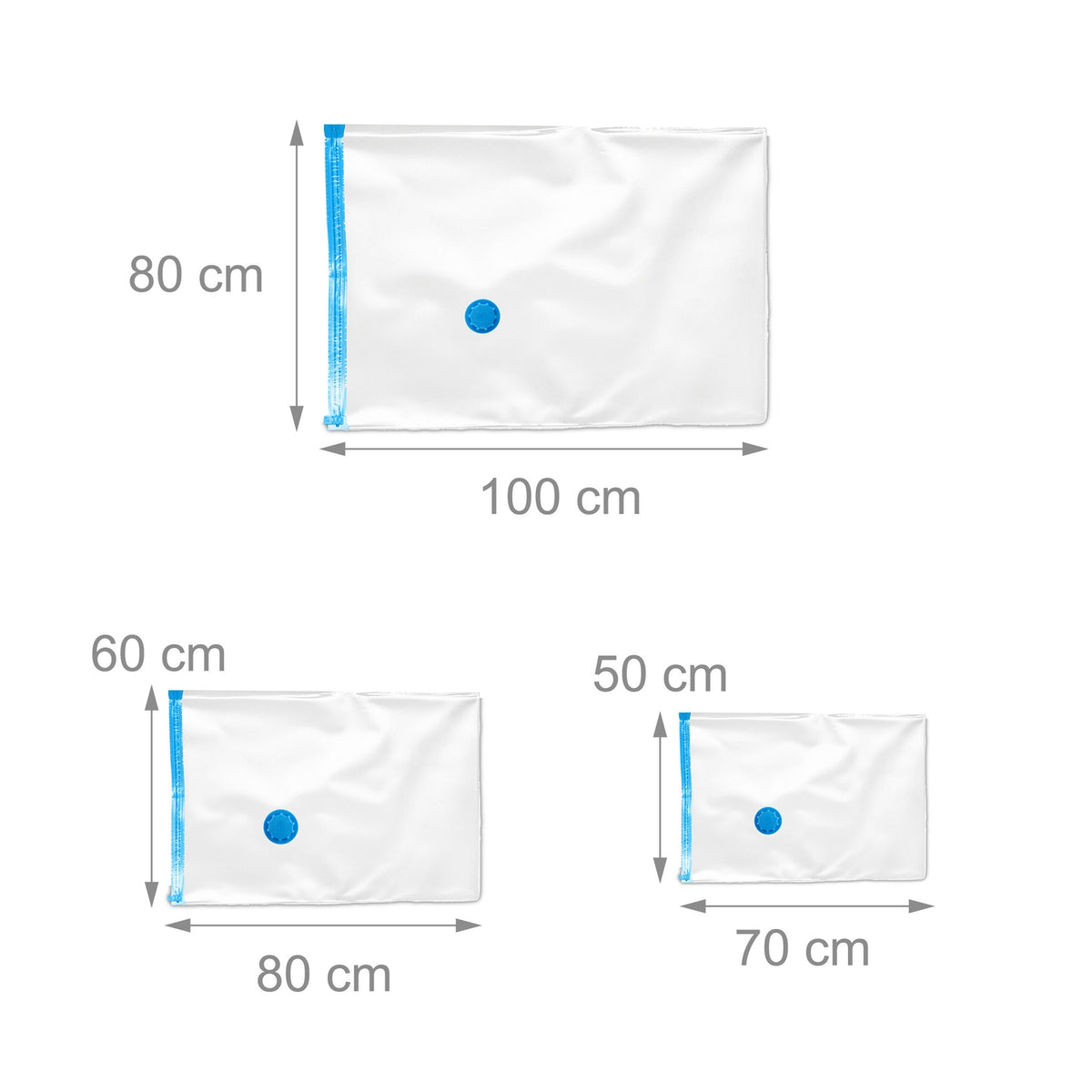 Vacuum Storage Bags, 8-Pack, 3 Sizes