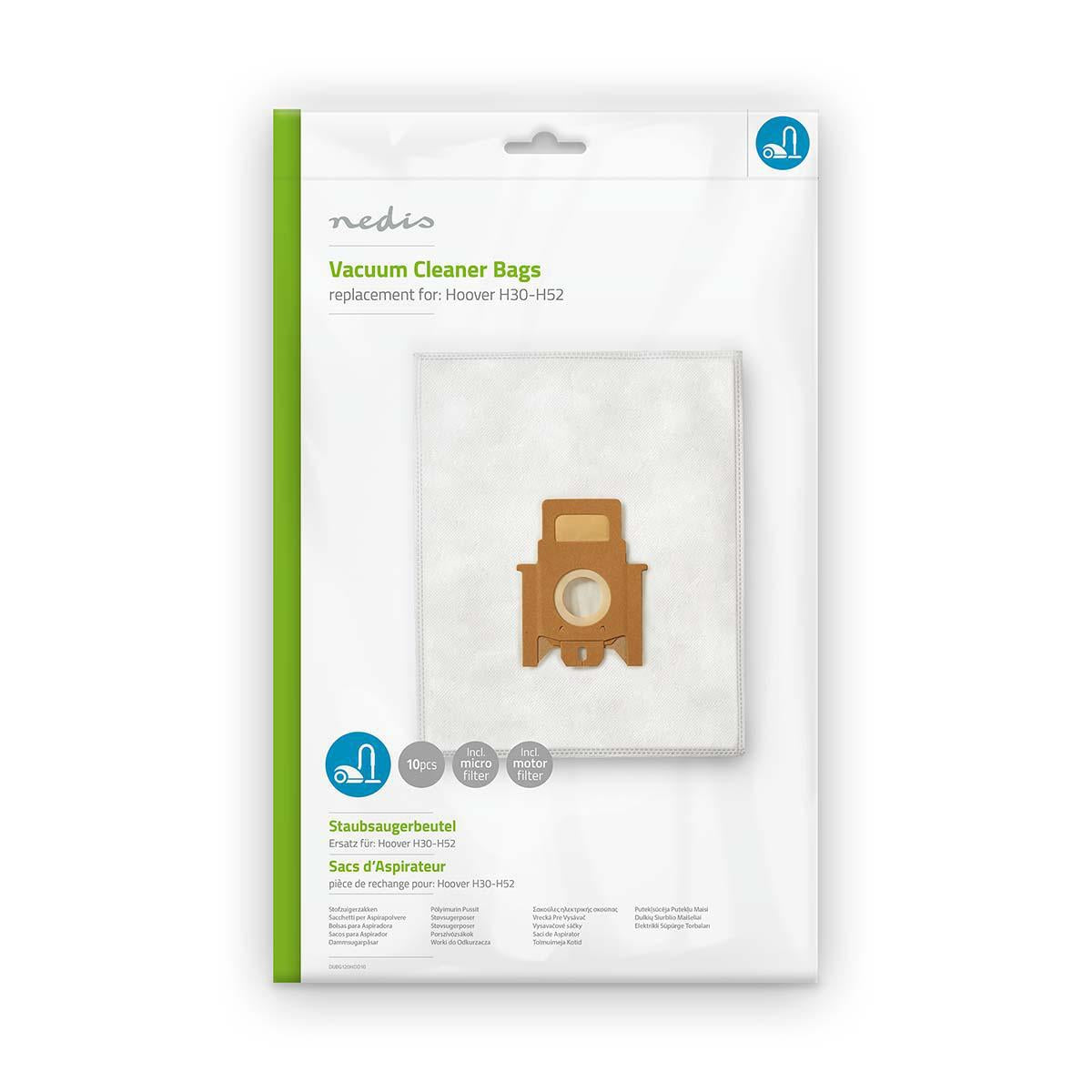 Vacuum bag | 10 pieces. | Synthetic | Best selling for: Hoover H30-H52 | White