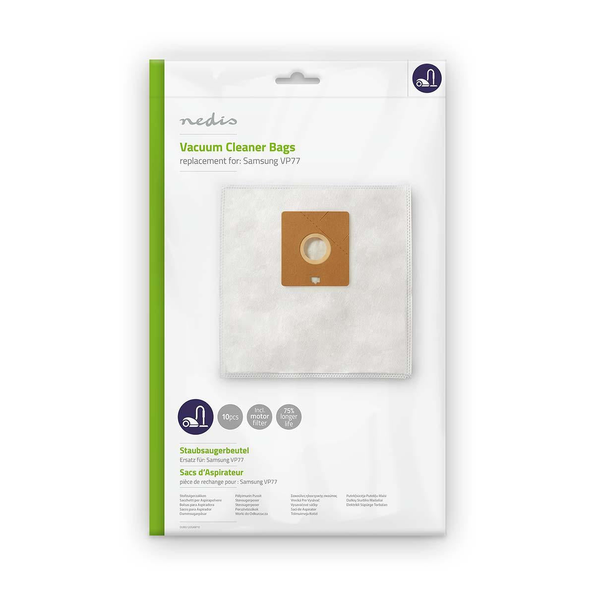 Vacuum bag | 10 pieces. | Synthetic | Best selling for: Samsung VP77 | White