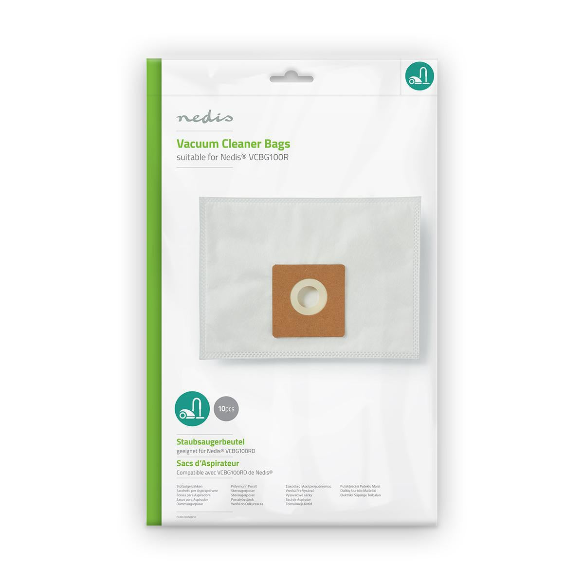 Vacuum bag | 10 pieces. | Synthetic | Best sold for: Nedis VCBG100xx | White