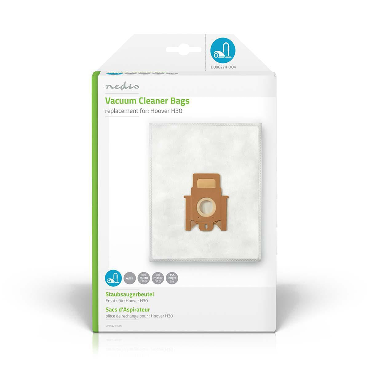 Vacuum bag | 4 pcs. | Synthetic | Best selling for: Hoover H30 | White