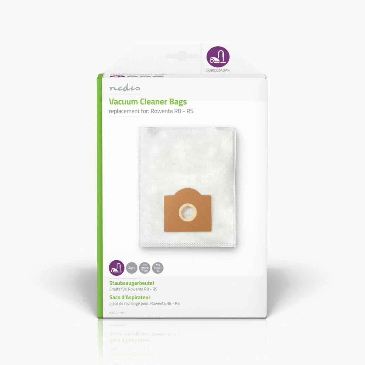 Vacuum bag | 4 pcs. | Synthetic | Best sold for: Rowenta RB - RS | White