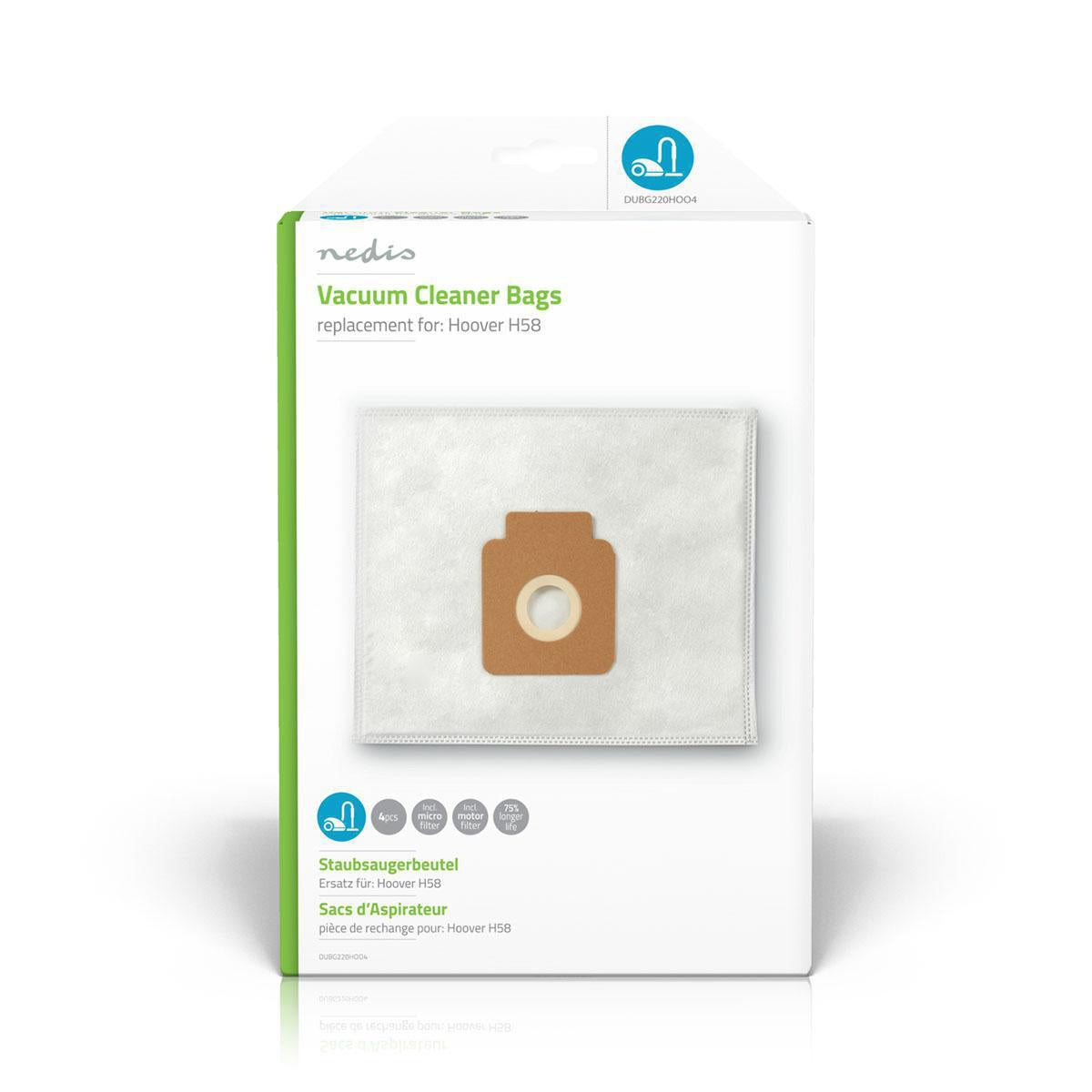 Vacuum bag | 4 pcs. | Synthetic | Most sold for: Hoover H58 | White