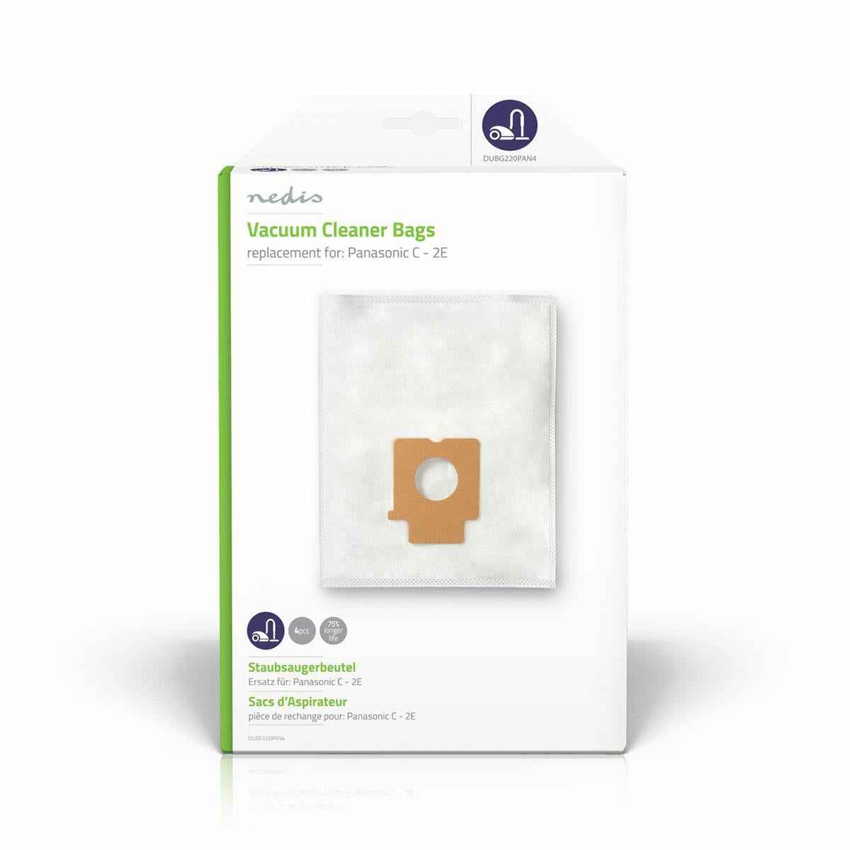 Vacuum bag | 4 pcs. | Synthetic | Most sold for: Panasonic C - 2E | White