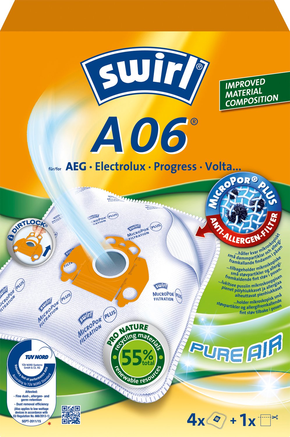 Vacuum cleaner bags A06 OBS 3X4PCS 3PCS DFP