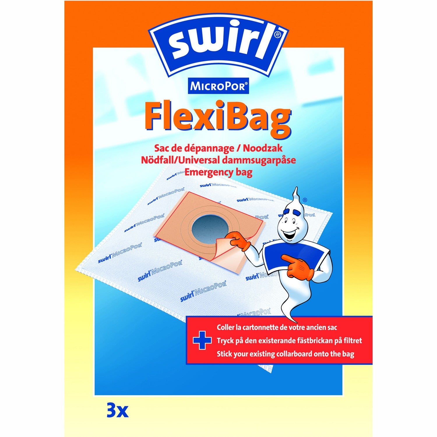 Vacuum cleaner bags SOS Flexibag 3pcs X 3pcs DFP