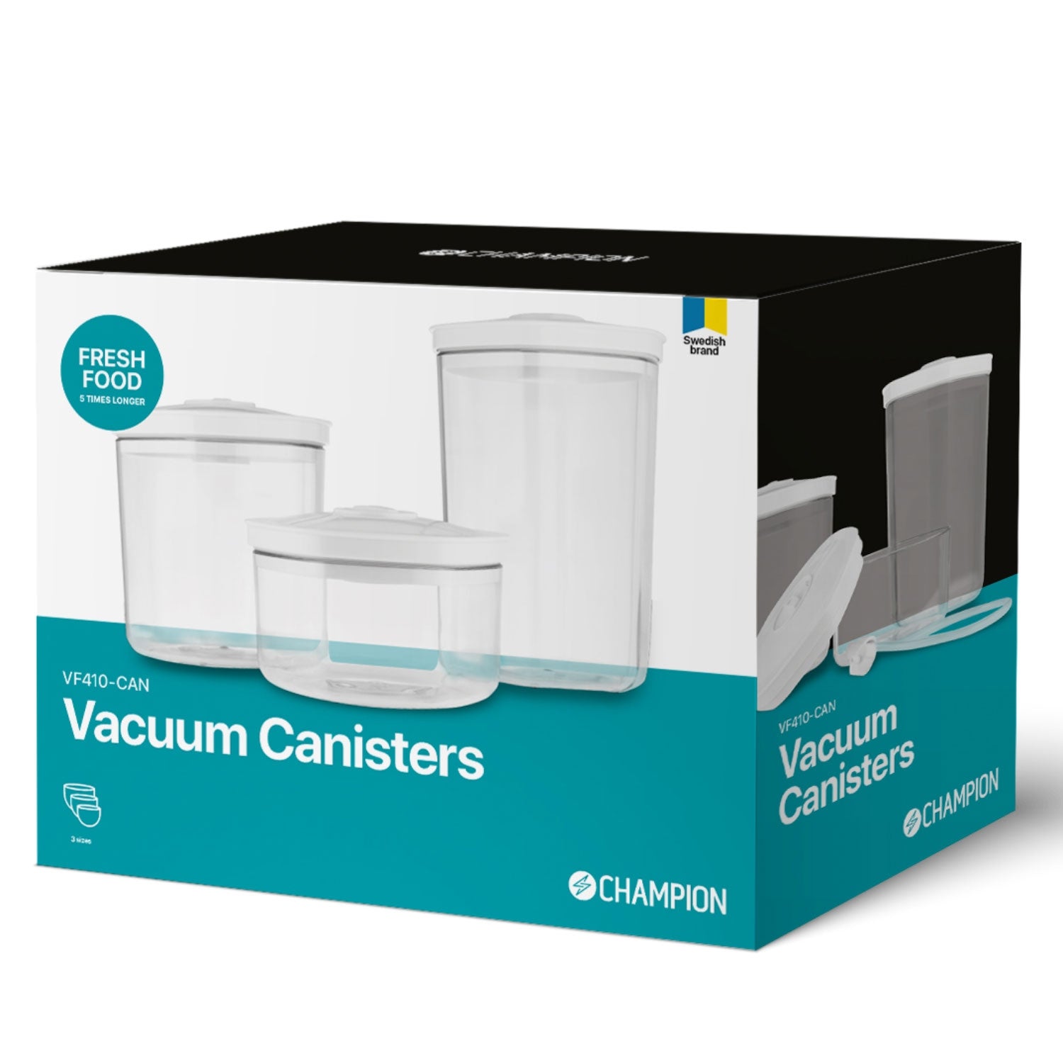 Vacuum container Universal 3-pack (0.7L 1.4L 2L)
